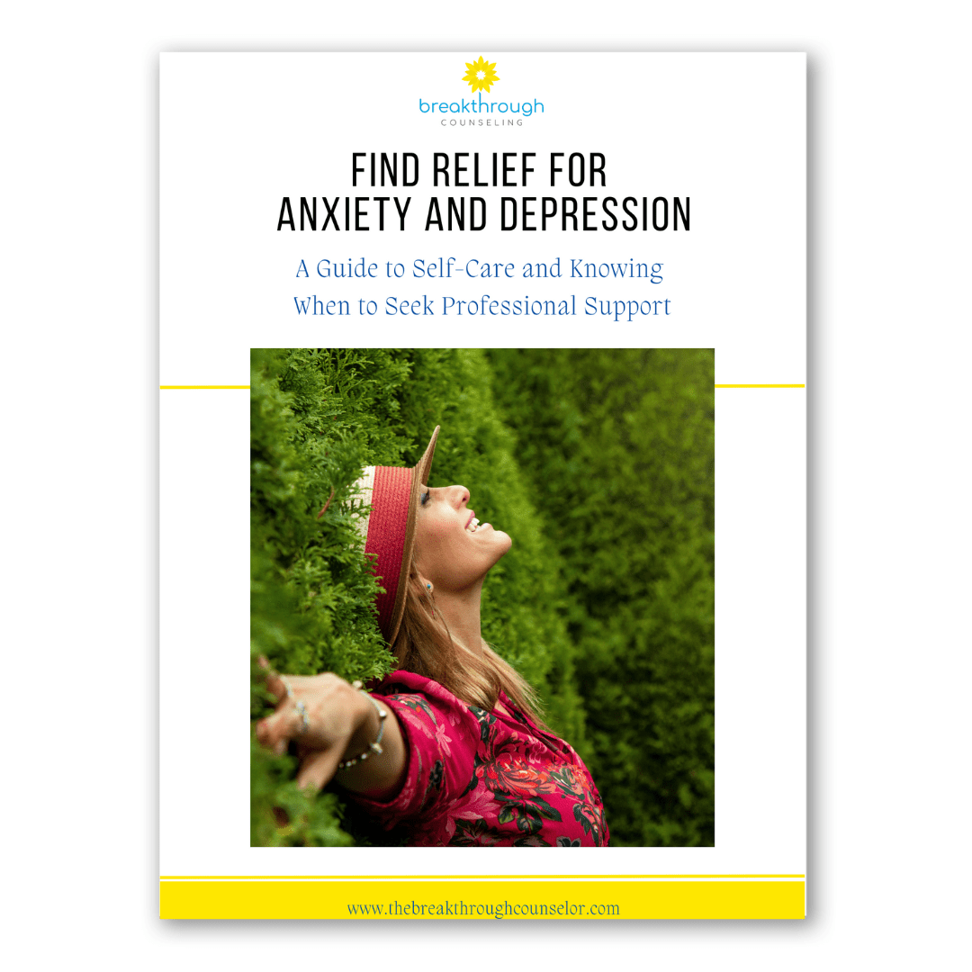 find relief for anxiety and depression freebie