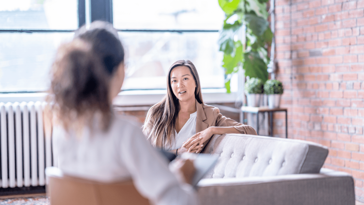 Alexa attending a therapy session, promoting mental health awareness and self-care